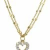 Coupon 👍 Rachel Reinhardt 14K Vermeil Enamel & CZ Delicate Heart Necklace 👩 Women Necklaces 🤩