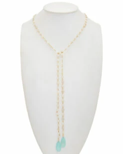 Best reviews of ⭐ Rachel Reinhardt Gold Over Silver Chalcedony 42in Necklace 👩 Women Necklaces ✨