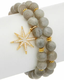 Hot Sale 🥰 Rachel Reinhardt 14K Plated Star Stretch Bracelet 👩 Women Bracelets ⌛