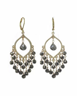 Best deal 🔔 Rachel Reinhardt 14K Over Silver Pyrite Fringe Chandelier Earrings 👩 Women 🎁