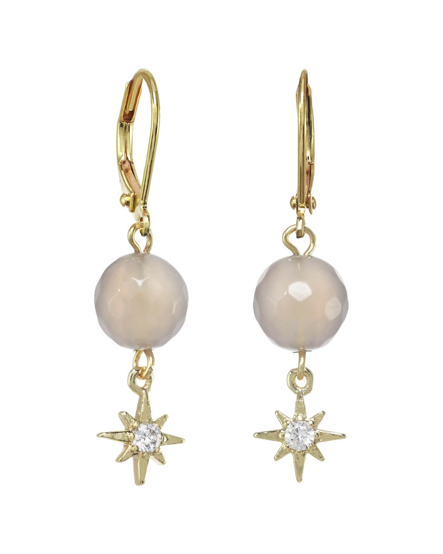 Best Sale ๐คฉ Rachel Reinhardt 14K Over Silver Agate CZ Star Drop Earrings ๐ฉ Women ๐ฅ