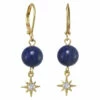 Wholesale 👍 Rachel Reinhardt 14K Over Silver Blue Lapis CZ Star Drop Earrings 👩 Women ✔️