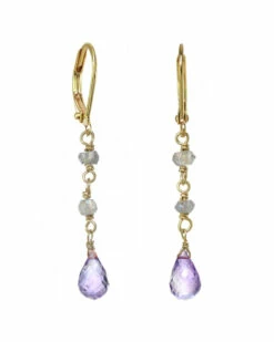 New 👍 Rachel Reinhardt 14K Over Silver Gemstone Earrings 👩 Women 🎉