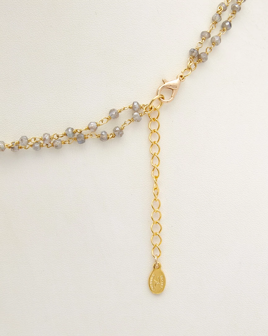 Coupon ๐ Rachel Reinhardt 14K Plated Labradorite CZ Celestial Necklace ๐ฉ Women Necklaces Black ๐ - Image 3