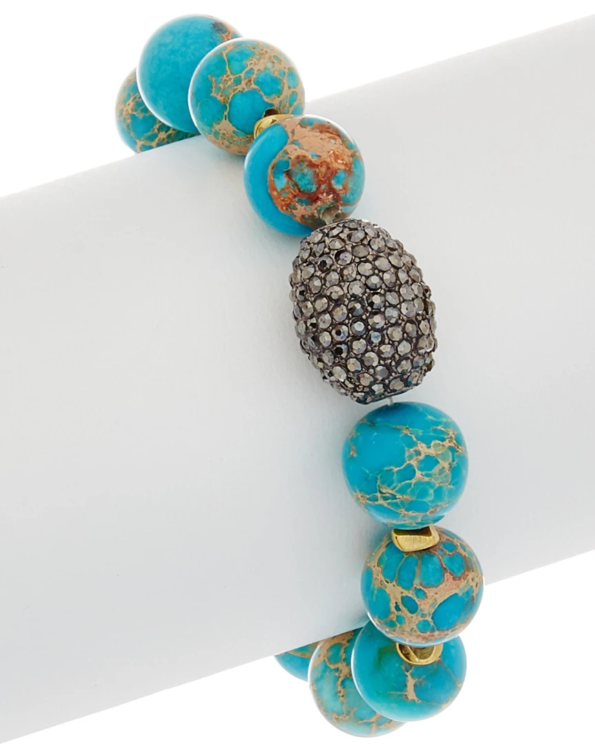 Best deal ๐ Rachel Reinhardt Turquoise & Crystal Stretch Bracelet ๐ฉ Women Bracelets ๐งจ