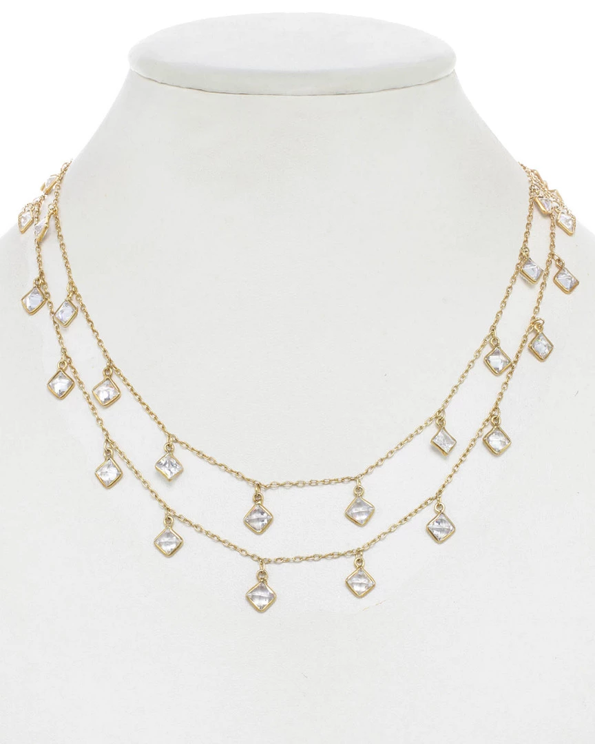 Best Sale โค๏ธ Rachel Reinhardt 14K Gold Over Silver CZ Layered Necklace ๐ฉ Women Necklaces โ