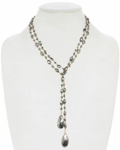 Cheapest ✨ Rachel Reinhardt 14K Gold Over Silver Pyrite Lariat 42in Necklace 👩 Women Necklaces ⌛
