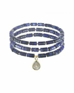 Cheapest 🧨 Rachel Reinhardt Gold Over Silver Gemstone Drop Bracelet 👩 Women Bracelets 😀