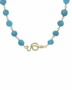 Top 10 😍 Rachel Reinhardt 14K Over Silver Turquoise Serpent Necklace 👩 Women Necklaces 🛒