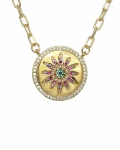 Best reviews of ❤️ Rachel Reinhardt 14K Over Silver CZ Starburst Necklace 👩 Women Necklaces 🛒