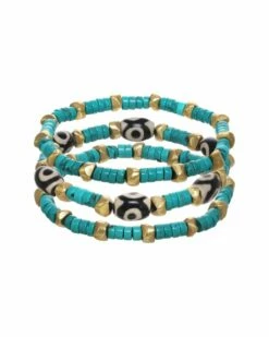 Promo 🧨 Rachel Reinhardt 14K Plated Gemstone Boho Bracelet 👩 Women Bracelets 😀