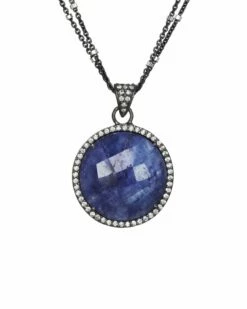 Best deal ⭐ Rachel Reinhardt Silver Quartz CZ Necklace 👩 Women Necklaces 😍