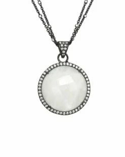 Outlet 🔥 Rachel Reinhardt Silver Moonstone CZ Necklace 👩 Women Necklaces 🎁