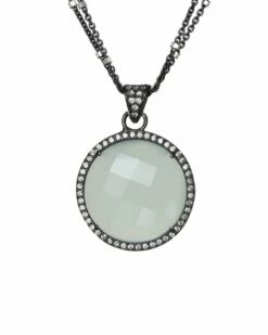 Cheap 🔥 Rachel Reinhardt Silver Chalcedony CZ Necklace 👩 Women Necklaces 😍