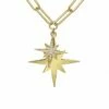 Best Pirce 😍 Rachel Reinhardt 14K Over Silver CZ Star Pendant Necklace 👩 Women Necklaces 🔔
