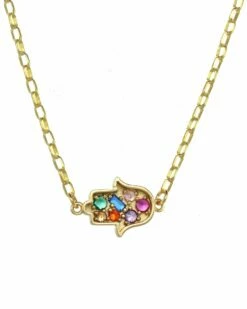 Best Pirce 😉 Rachel Reinhardt 14K Over Silver Hamsa Necklace 👩 Women Necklaces 🌟