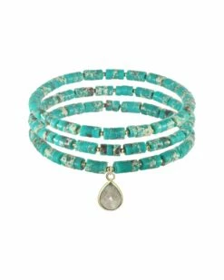 Promo 😍 Rachel Reinhardt Gold Over Silver Gemstone Bracelet 👩 Women Bracelets ✔️