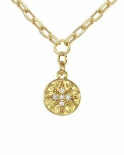 Buy 🔥 Rachel Reinhardt 14K Over Silver CZ Star Pendant Necklace 👩 Women Necklaces 😍