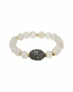 Budget 👍 Rachel Reinhardt Baby's Breath Moonstone Crystal Fireball Bracelet 👩 Women Bracelets 😀