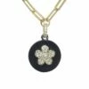 Wholesale 😀 Rachel Reinhardt Nightfall Collection 14K Over Silver CZ Flower Pendant Necklace 👩 Women Necklaces 🥰