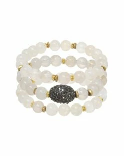Top 10 😀 Rachel Reinhardt Baby's Breath Moonstone Crystal Bracelet 👩 Women Bracelets 💯